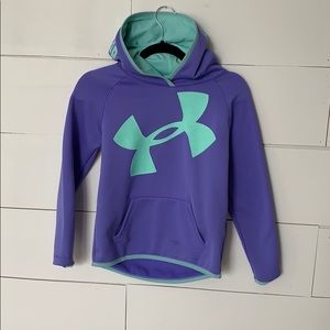 Under Armour Girls Purple and teal hoodie